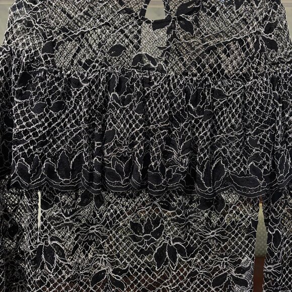 Vintage Zara Black & white Lace top - Picture 5 of 7